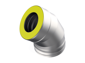 Сэндвич-отвод 135*, ф 200х300, AISI 439/439, 1,0мм/0,5мм, (К), удл=60мм