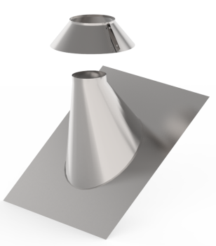 Проход кровли с фланцем 60*, ф 180, Оц/0,5мм