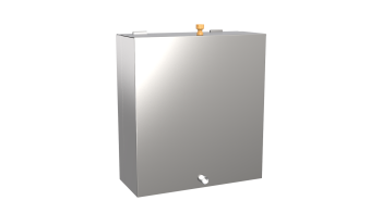 Бак навесной "Жара"  60л, 625х500х200, AISI 439/1,0мм, штуцер 3/4" Спереди