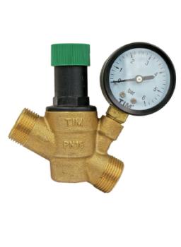 Редуктор снижение давления с манометром TIM BL6823A с/п