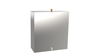 Бак наставной "Жара"  50л, 580х400х240, AISI 439/1,0мм, штуцер 3/4" Спереди