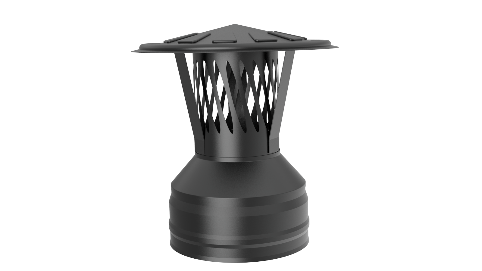 Оголовок с и/г, ф 200х260, AISI 439/439, 0,5мм/0,5мм, (К) (черный 1000)