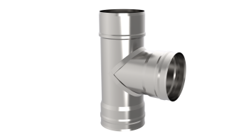 Тройник 90*, ф 140, AISI 439/0,5мм, h=320мм