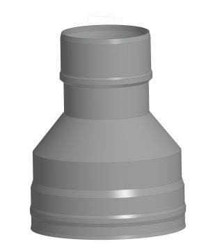 Оголовок-переход ф 250х350, AISI 439/Оц, 0,5мм/0,5мм, (К)