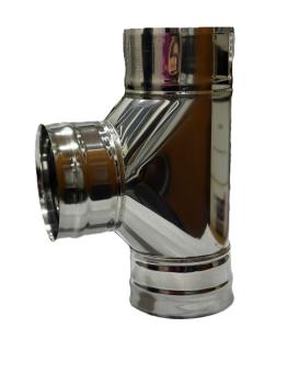 Тройник 90*, ф 200, AISI 439/1,0мм, тип-2