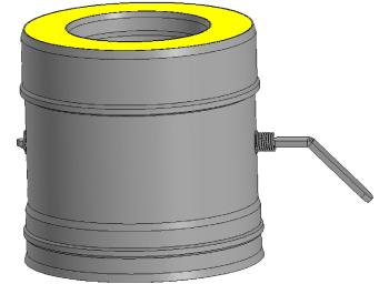 Шибер-сэндвич ф 200х280, AISI 439/439, 0,5мм/0,5мм, (К)