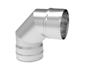 Отвод 90*, ф 140, AISI 439/0,5мм, (3 сег)