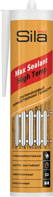 Герметик Sila PRO Max Sealant, High Temp, силиконовый термостойкий 250 град, красный, 290 мл (25)