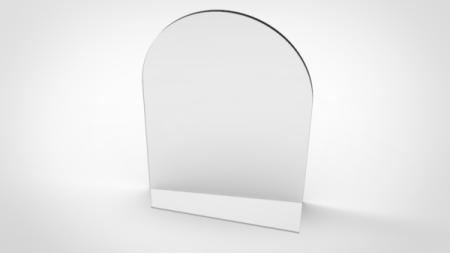 Стекло термостойкое 238х195х148х4мм (арка)