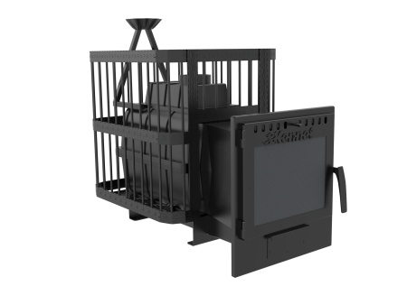 Печь банная Kennet Атлант 22П сетка ковка панорама М23