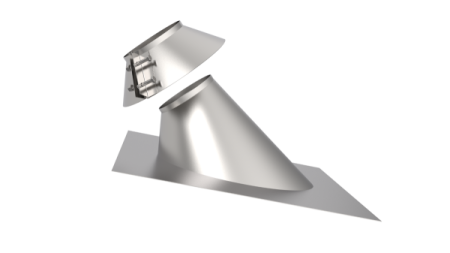 Проход кровли с фланцем 45*, ф 115, Оц/0,5мм