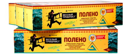 Очиститель дымохода Веселый трубочист Полено 1100г (10)_
