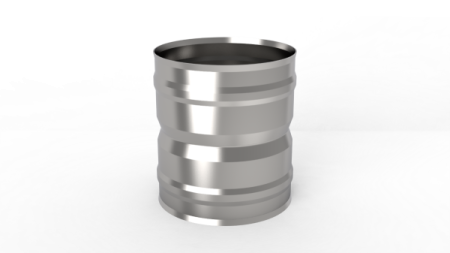 Адаптер котла ф 115х115, AISI 439/1,0мм, h=130мм