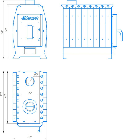 Печь отопительная Kennet Ария 200