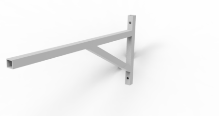 Опора стеновая  400х 700, Ст3 50х50х2,0мм, серая