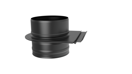 Шибер-задвижка ф 130, AISI 439/1,0мм (черный 1000)